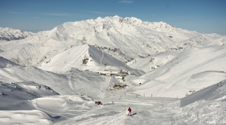 Wintersport in Les Deux Alpes.